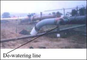 De-watering lines